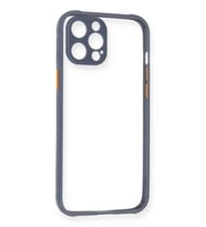 Pilelistore   iPhone 12 Pro Kılıf Miami Şeffaf Silikon - Gri