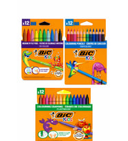 BIC Kids 3’lü Boyama Seti (12’li Keçeli Kalem + 12’li Kuru Boya + 12’li Pastel Boya)