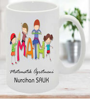 Matematik Öğretmenine Özel Öğretmenler Günü Hediyesi Kişiye Özel Kupa Bardak