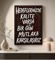 BK Gift Vintage Klasik Sanat Esprili Sözlü Dekoratif Kanvas Tablo - 37