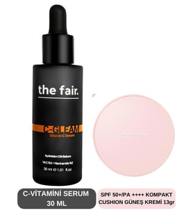the fair. C Vitamini Aydınlatıcı Gözenek Bakım ve Kompakt Güneş Kremi Set