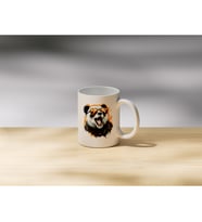 Güneş Gözlüklü Panda Çift Taraflı Baskılı Porselen Kupa Bardak