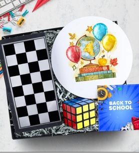 Manyetik Satranç - Tavla - Dama & Mousepad & Zeka Küpü Hediye Seti