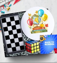 Manyetik Satranç - Tavla - Dama & Mousepad & Zeka Küpü Hediye Seti