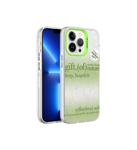 Apple iPhone 13 Pro Max Uyumlu Kılıf Mermer Desenli Zore Marbello Kapak (Açık Yeşil)