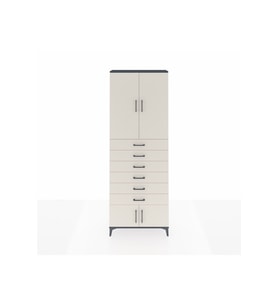 Arges Dolap 3 Raflı 6 Çekmeceli 4 Kapaklı 88x30x243 Antrasit-Aytaşı