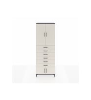 Arges Dolap 3 Raflı 6 Çekmeceli 4 Kapaklı 88x30x243 Antrasit-Aytaşı