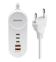 Powermaster PM-20659 15 Watt 2 Type-C + 2 USB-A Şarj + PD Lightning Adaptör