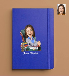 Kişiye Özel Avukat Kadın Model 13x21 Mavi Defter-26