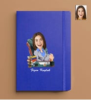 Kişiye Özel Avukat Kadın Model 13x21 Mavi Defter-26