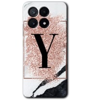 Poco x6 Pro Kılıf HD Desen Baskılı Kılıf - Pembe Mermer Desenli Y Harfi