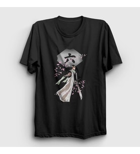 Presmono Unisex Siyah Byakuya Anime Bleach T-Shirt 127222tt