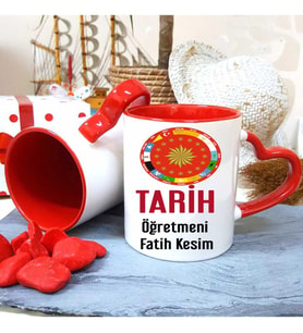 Tarih Öğretmenine Özel Öğretmenler Günü Hediyesi Kişiye Özel Kupa Bardak