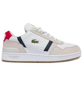 Lacoste SPORT T-Clip Hakiki Deri Erkek Beyaz Sneaker