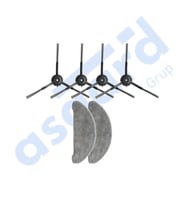 Roidmi Eve - Eve Plus Uyumlu 4 Yan Fırça 2 Mop PKT-iasgf0000665