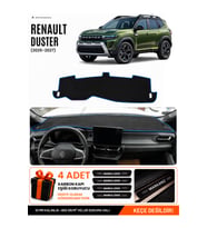 e-biz RENAULT DUSTER (2025-2027) Uyumlu Torpido Örtüsü, Torpido Kılıfı - Siyah-Mavi - RE054