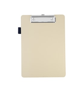 Sekreterlik,A5 Küçük Boy,Kapaksız,A5 Clipboard Vegan Suni Deri,17,5x24,5 cm.,Bej