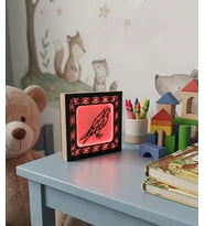 Geometrik Kuş Tasarımlı Dekoratif Led Işıklı Ahşap Gece Lambası