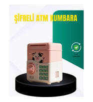Mey İthalat® Pembe Şifreli Eğitici ATM Kasa Çocuk Kumbarası