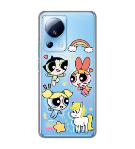 Xiaomi Mi 13 Lite Uyumlu Powerpuff Girls Desenli Şeffaf Telefon Kılıfı