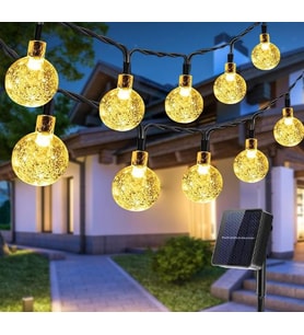 7m 50 Led Gün Işığı Solar Bahçe Aydınlatma Dekorasyon Güneş Enerjili (Karışık)