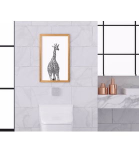 BK Home Banyo Tuvalet Dekoratif Retro Ahşap Tablo-7