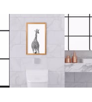 BK Home Banyo Tuvalet Dekoratif Retro Ahşap Tablo-7