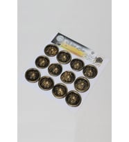 Mühürcüm Black Gold Ivy Roses 12 Adet 3D Hazır Kendinden Yapışkanlı Sticker Mühür RM2111