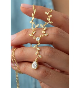925 Ayar Gümüş Sarmaşık Elegant Kolye