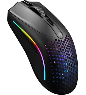 Glorious Model O 2 Mini Kablosuz Siyah Oyuncu Faresi: 57 Gram, 210 Saate Kadar Pil Ömrü, Çifte Kablo (Çok Renkli)