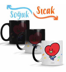 BT21 Tata Bts Sihirli Kupa Bardak Porselen