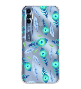 PrintiFy Tecno Spark 7 Pro ile Uyumlu 1mm Slim Fit Nazar Boncuğu 3 Baskılı Şeffaf  Kılıf