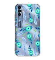 PrintiFy Tecno Spark 7 Pro ile Uyumlu 1mm Slim Fit Nazar Boncuğu 3 Baskılı Şeffaf  Kılıf