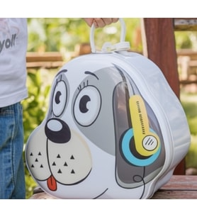 Köpek Tasarımlı Kumbara Anahtarlı Kilit Çelik Yapılı, 15x14x7.5 cm, Çocuklar İçin Sevimli Tasarruf