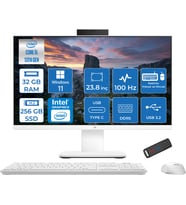 Asus V440VAK Intel Core İ5-13420H 32GB Ddr5 256GB SSD 23.8" Fhd 100HZ 250NITS WIN11HOMEBEYAZ Allınone Bilgisayar BSI58512W0DH11+ZETTAUSBBELLEK