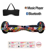 Elektrikli Kaykay Hoverboard Bluetooth Hoparlörlü 6.5 İnç Grafiti D11 - Çanta Hediye
