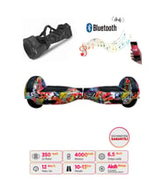 Elektrikli Kaykay Hoverboard Bluetooth Hoparlörlü 6.5 İnç Grafiti D11 - Çanta Hediye
