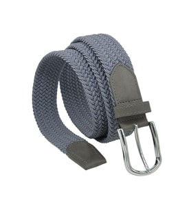Antrasit Füme Elastik Esnek Unisex 3.5 cm.lik Spor Örgü Kemer - 8500-17