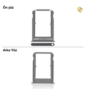Xiaomi Mi Mix 3 Uyumlu Sim İç Yuvası Çiftli Siyah Sim Kart Tepsisi Sim Kızağı Sim Çekmecesi Sim Tray