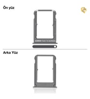 Xiaomi Mi Mix 3 Uyumlu Sim İç Yuvası Çiftli Siyah Sim Kart Tepsisi Sim Kızağı Sim Çekmecesi Sim Tray