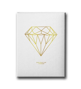 Golden Diamond Canvas Tablo MİND210