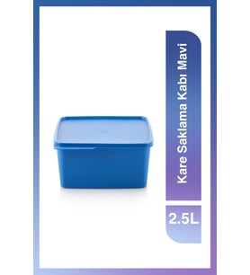 Tupperware Kare Buzdolabı Saklama Kabı Mavi 2.5 Lt
