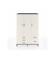 Kronos Dolap 5 Raflı 5 Çekmeceli Tek Askılı 132x59x195 Antrasit-Aytaşı/Aytaşı