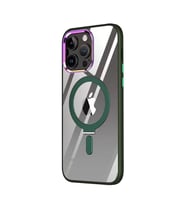 İPhone 15 Pro Uyumlu Magne Standlı Kapak (Yeşil)