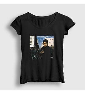 Presmono Kadın Siyah Ice Cube AmeriKKKas Most Wanted Album T-Shirt 435628tt