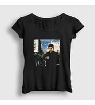 Presmono Kadın Siyah Ice Cube AmeriKKKas Most Wanted Album T-Shirt 435628tt