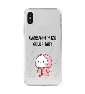 Iphone XSMAX Uyumlu Garibanın Yüzü Gülür mü? Tasarımlı Şeffaf Telefon Kılıfı