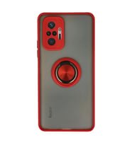 Xiaomi Redmi Note 10 Pro Kılıf Montreal Yüzüklü Silikon Kapak - Kırmızı