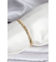 14K Gold Renk Kaplama Lazer Zincir Model CM Kadın Bileklik - TJ-BB8125