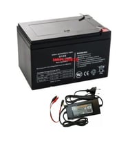 EYEPC Akülü Araç Araba Için 12v 12ah Akü 3.5 Amper Adaptörü Şarj Cihazı Aleti Birlikte